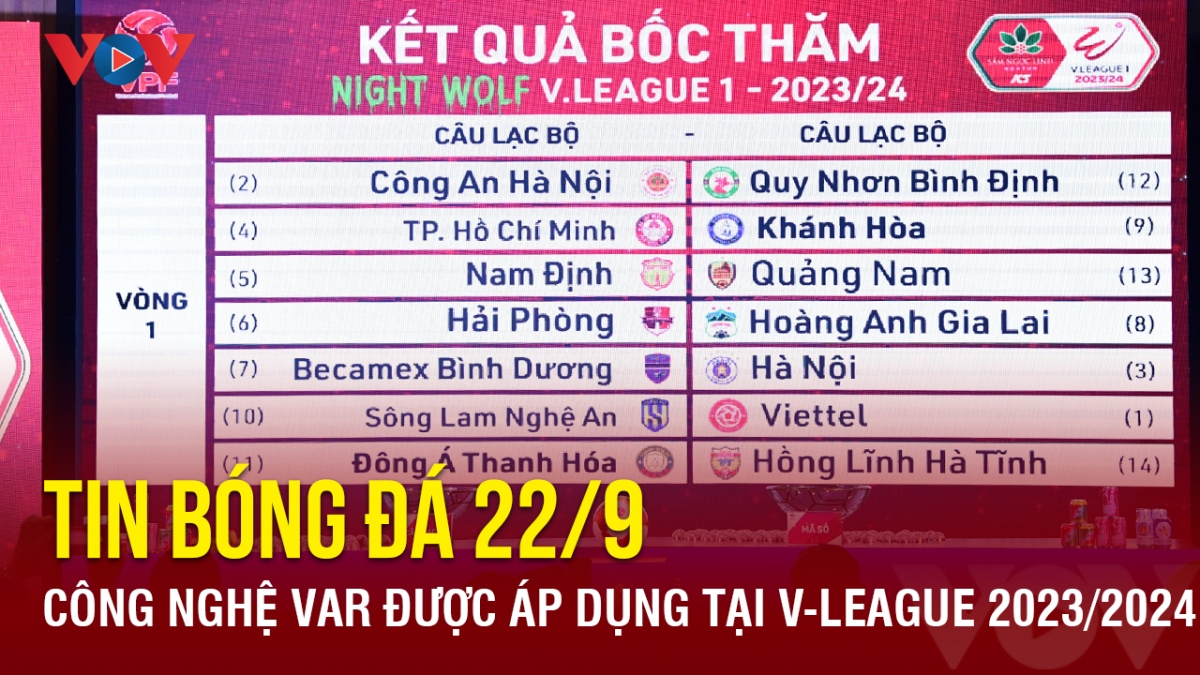 Tin bóng đá 22/9: V-League 2023/2024 tăng cường áp dụng VAR